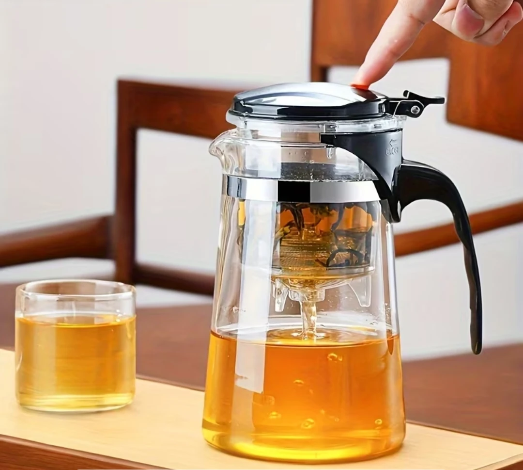 Glass Teapot with One-Touch Filter - 25.36oz - photo 3