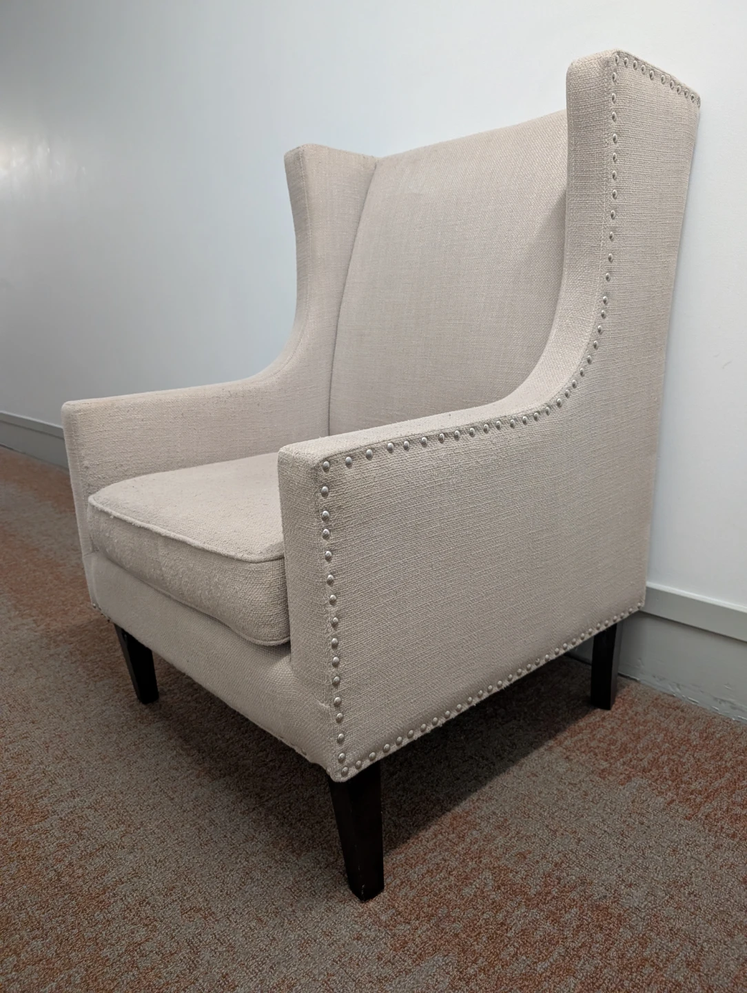 Wingback Accent Chair - Light Beige