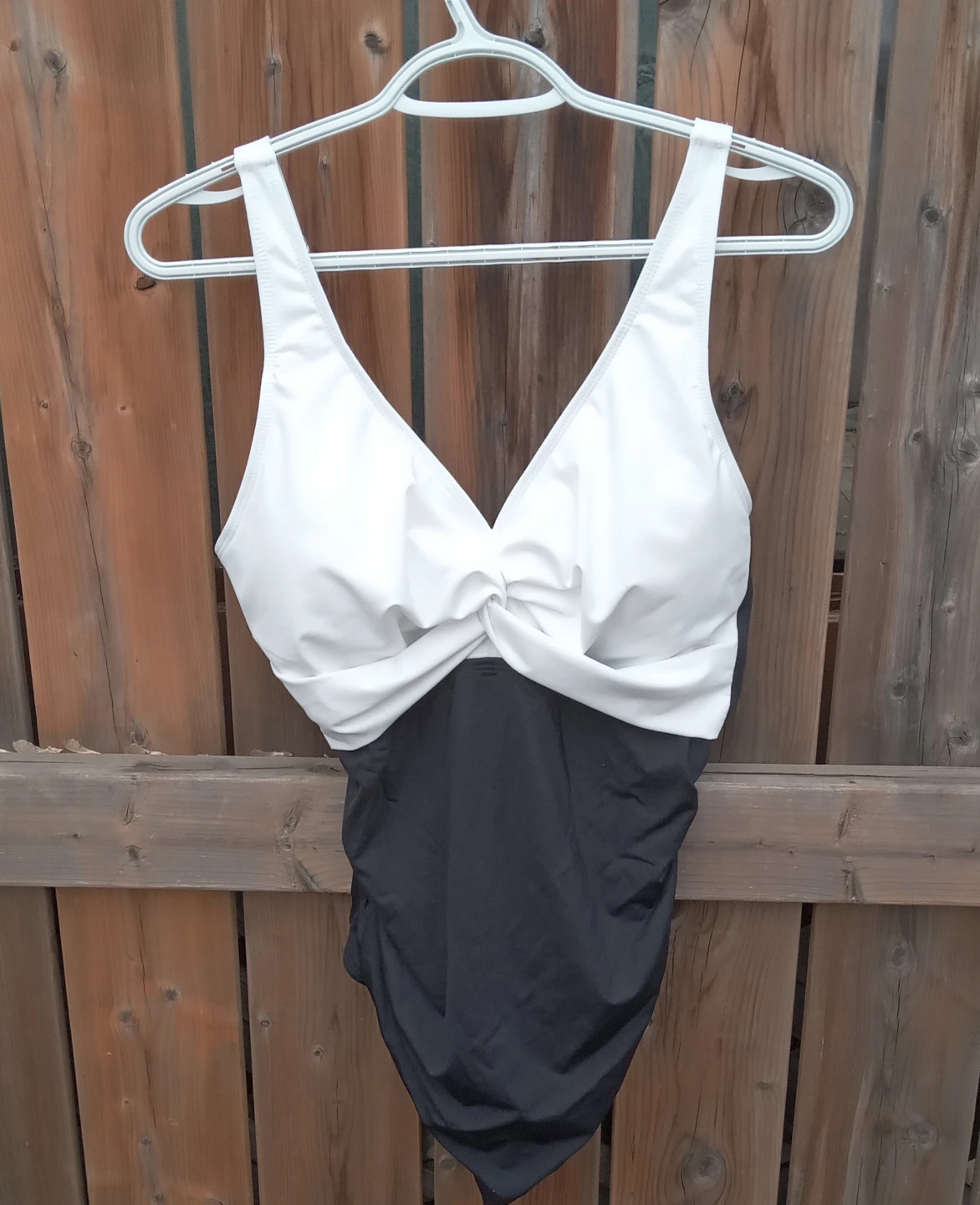Women's One-Piece Swimsuit - Black & White