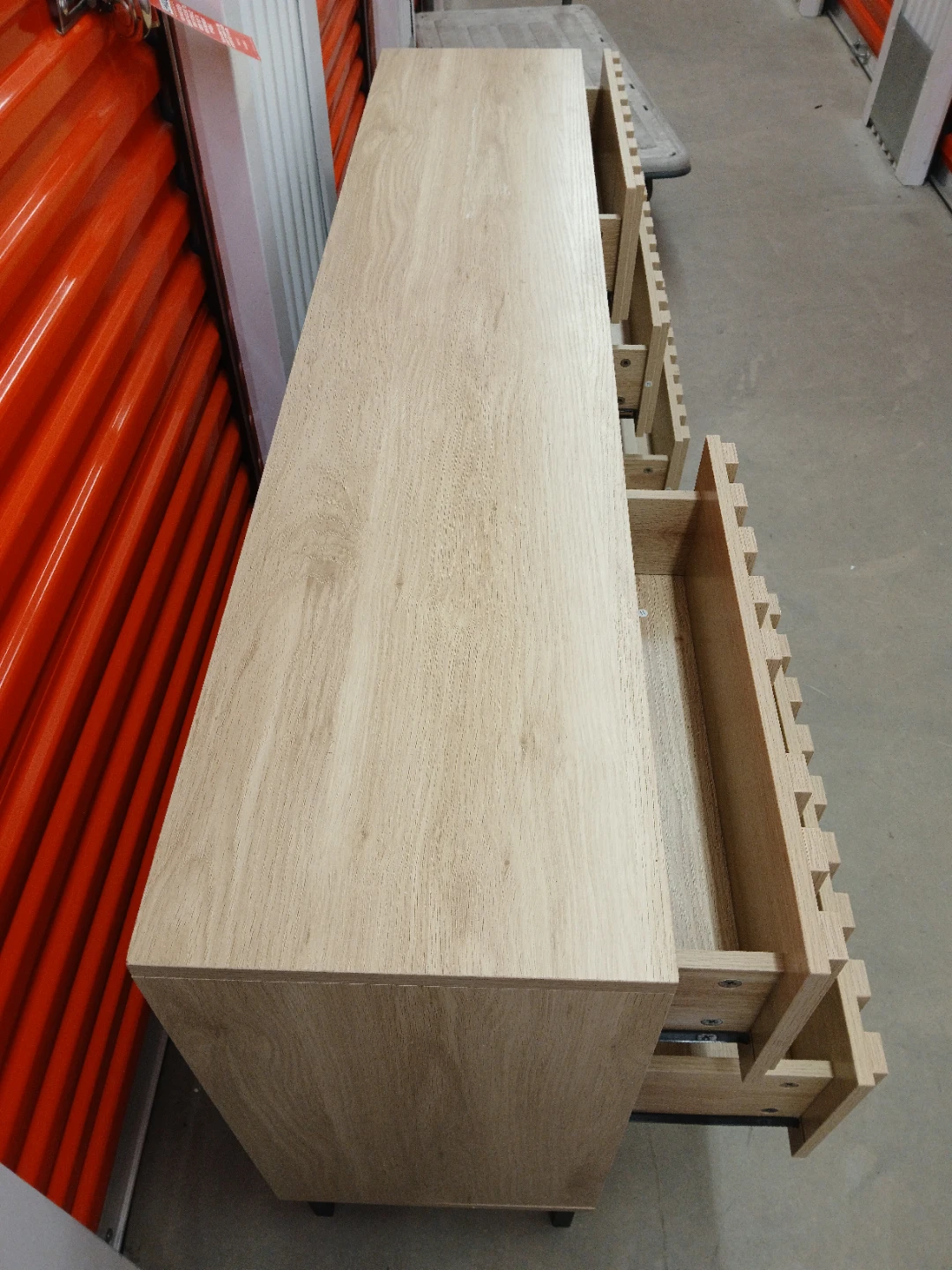 Wooden Dresser with Fluted Drawer Fronts - photo 4