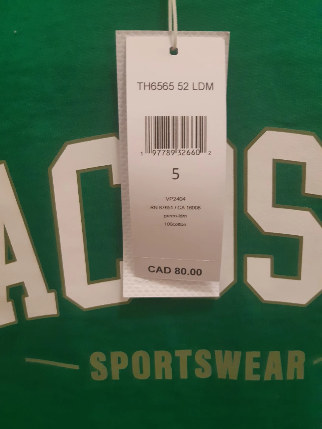 Lacoste Sportswear T-Shirt Green - Size 5 - photo 2