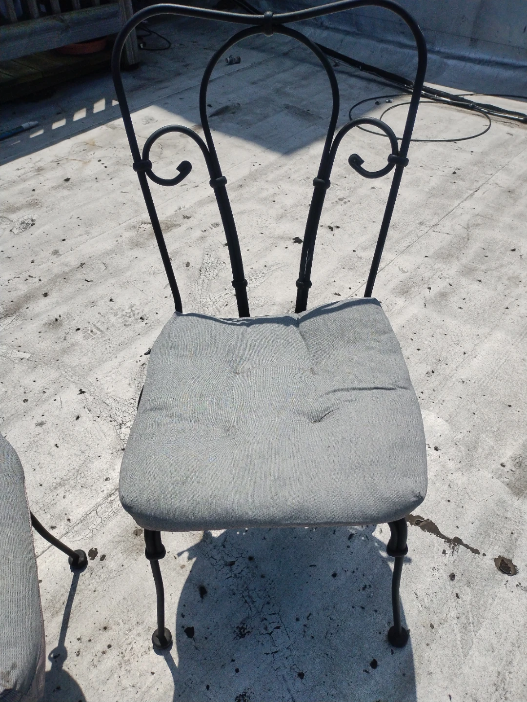 Metal Bistro Chairs with Cushions (Set of 2) - photo 2
