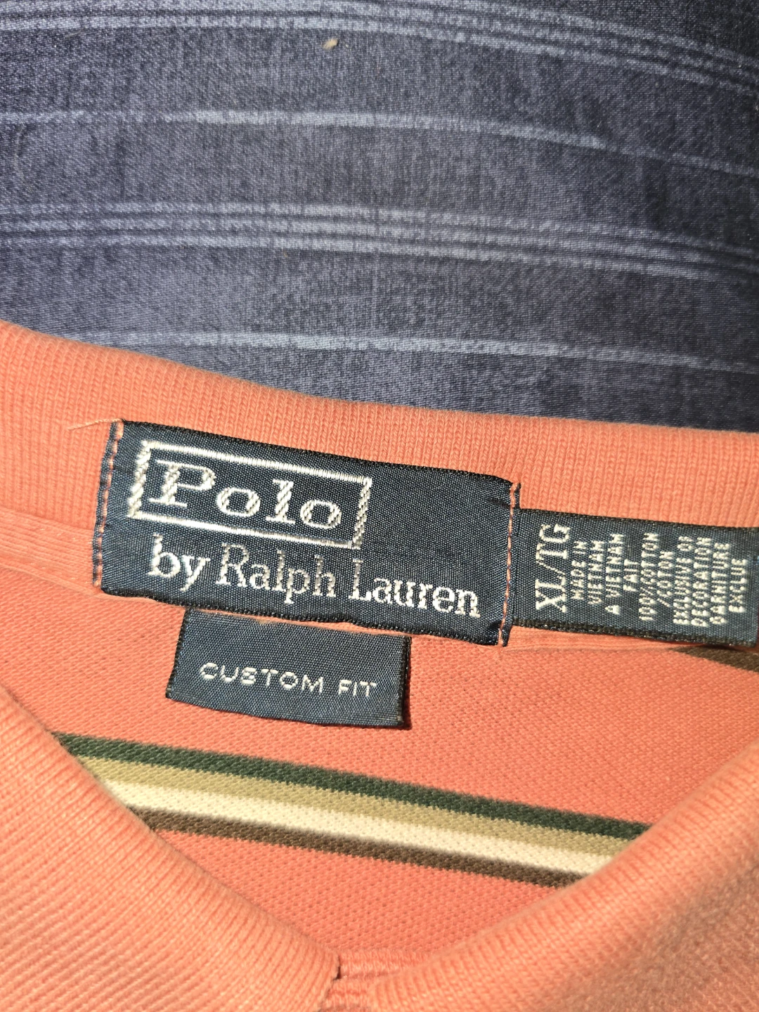 XL/TG - Ralph Lauren Men's Polo Striped Orange ( CLEAN) - photo 5