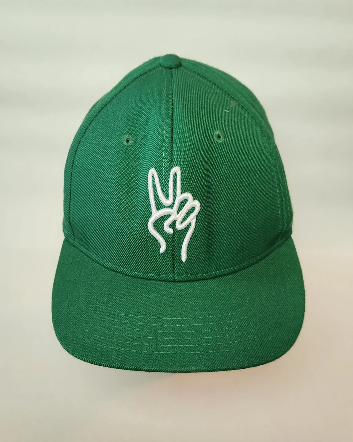 Green Embroidered Peace Sign Hat - photo 2