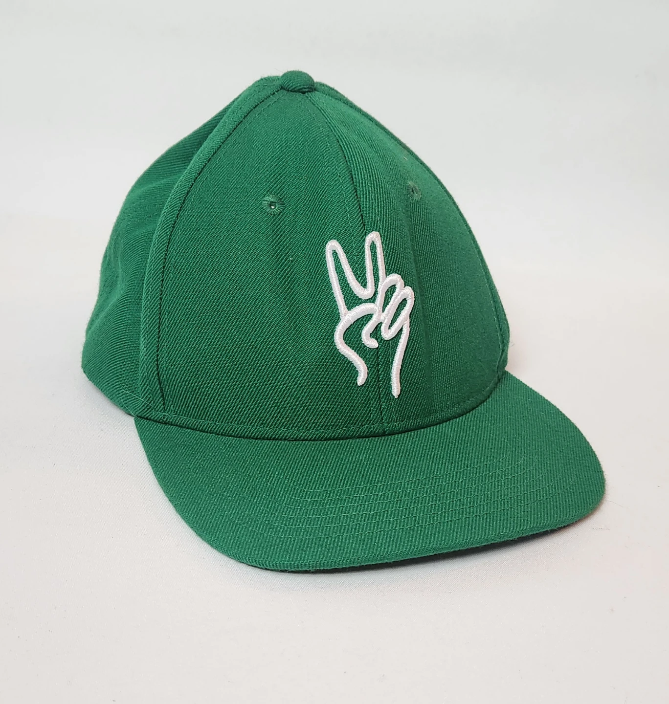 Green Embroidered Peace Sign Hat - photo 5