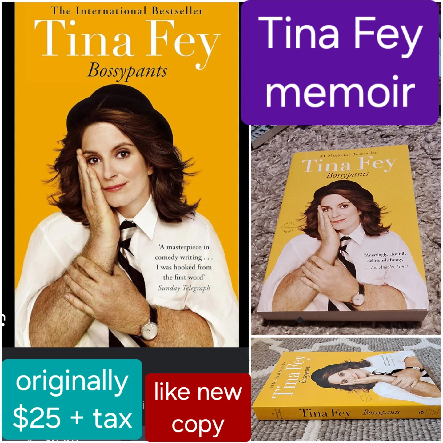 Tina Fey memoir - Bossypants - like new book