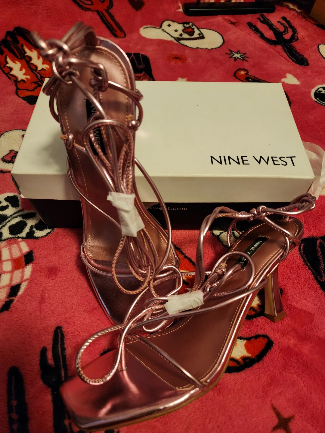 Nine West YARIN3 Women's Rose Gold Strappy Heels - photo 2