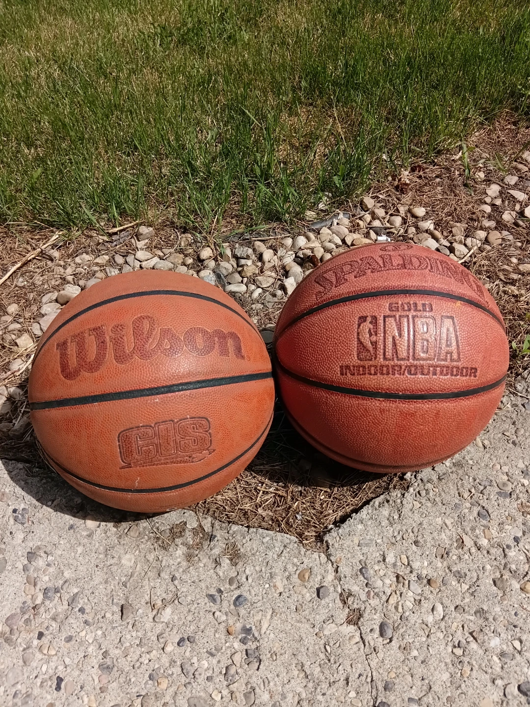 Wilson and Spalding Basketballs