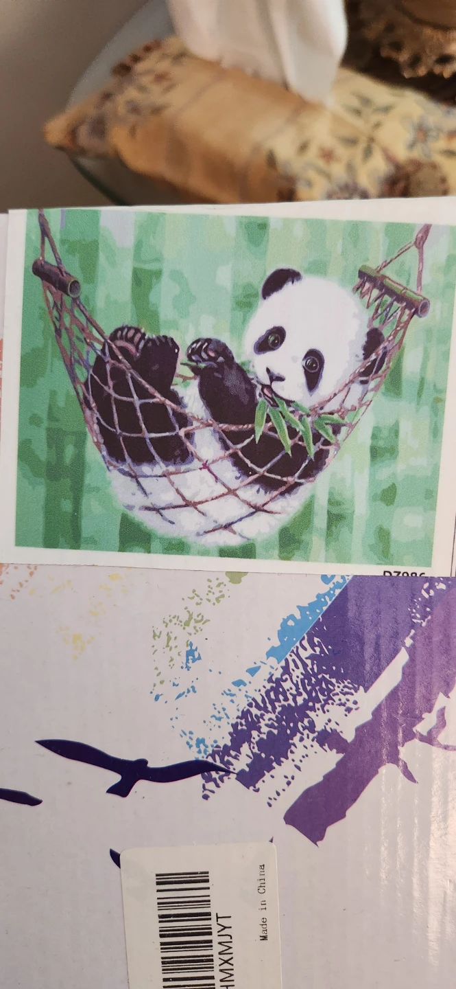 Brand new DIY Painting by Number Kit - Panda Hammock - photo 2