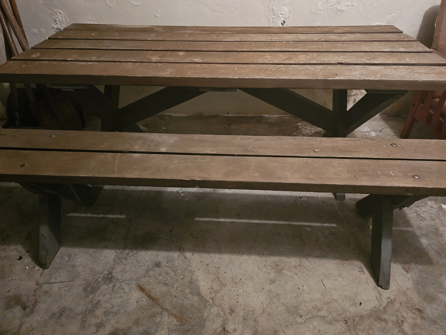 Wooden Picnic Table with Benches