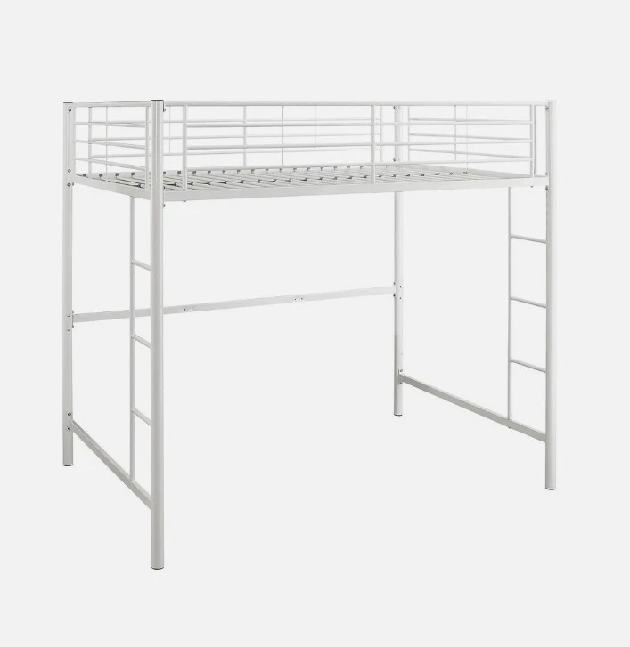 Walker Edison White Metal Twin Loft Bed Frame - photo 2