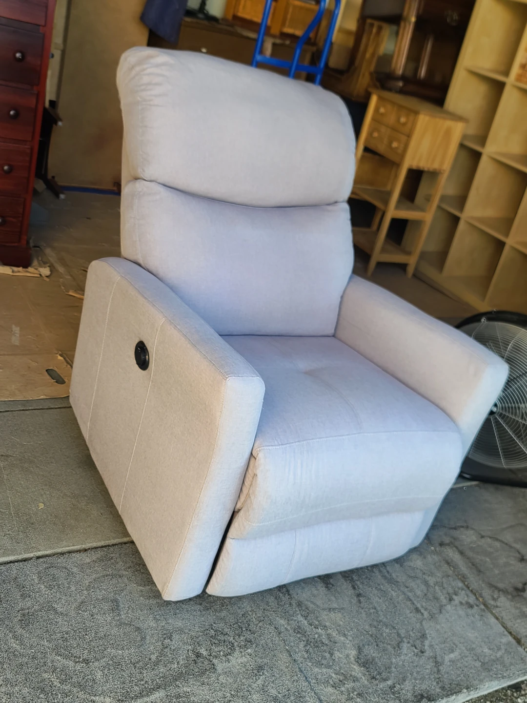 Light Grey Power Recliner Chair - photo 2
