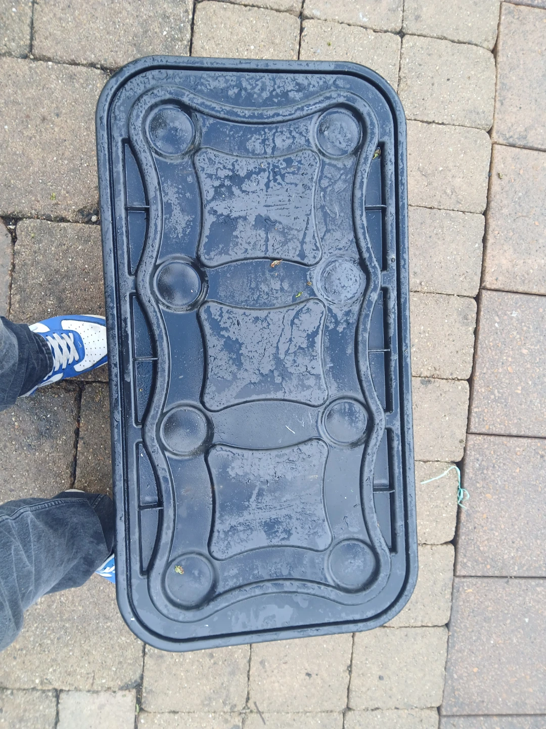 Black Plastic Storage Container with Lid - photo 2