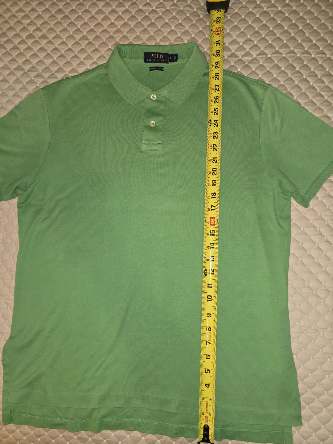 Lg - Ralph Lauren Men's Green Polo Shirt (CLEAN) - photo 3