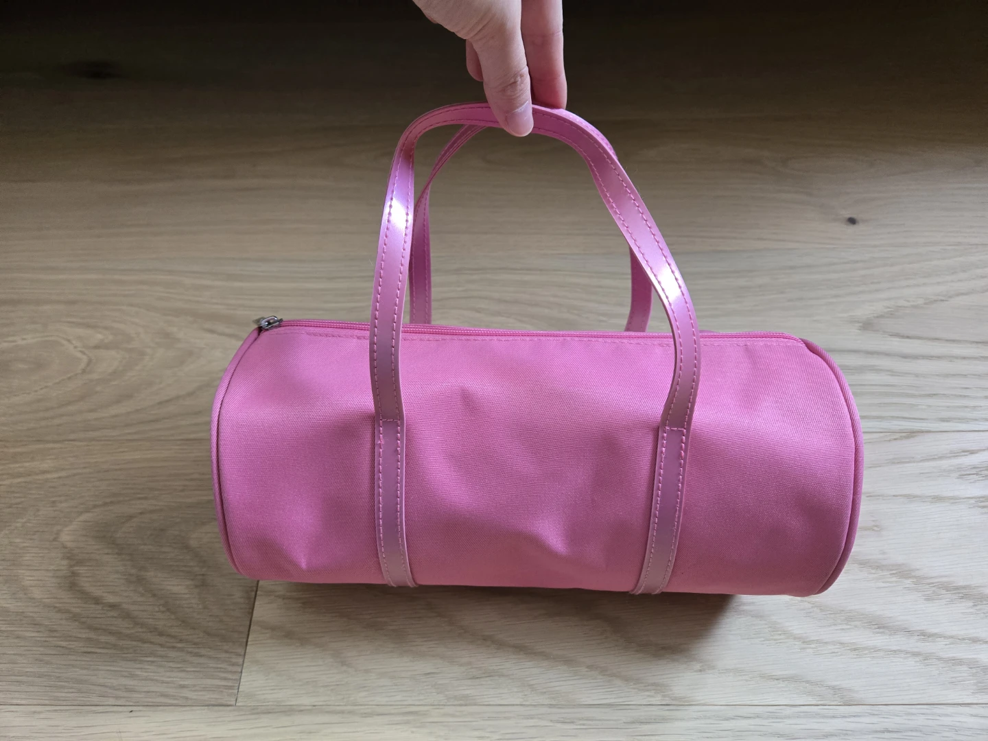Pink Barrel Handbag Clinique Makeup Bag