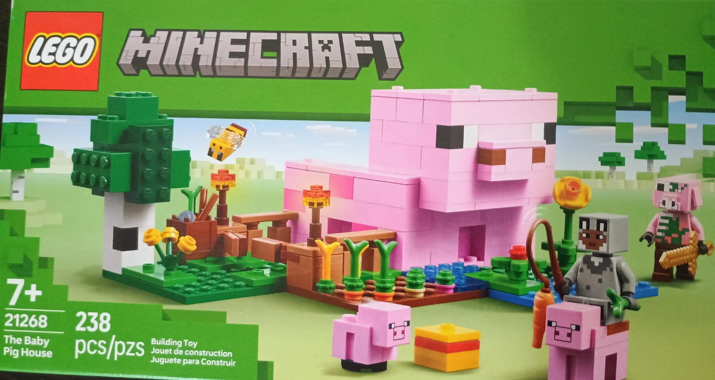 LEGO Minecraft The Baby Pig House Building Toy Set 21268