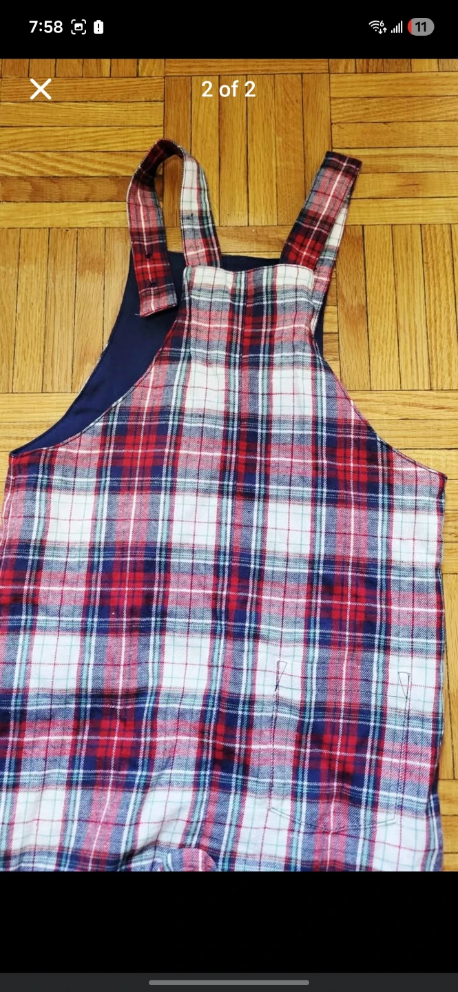 Baby Plaid Overalls - photo 2