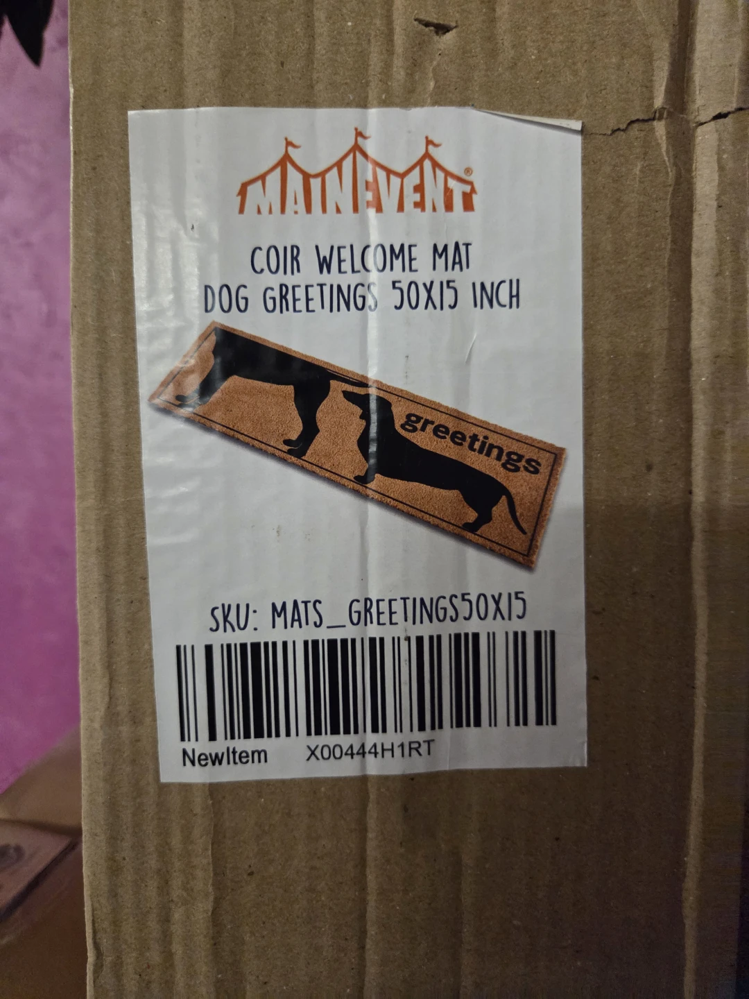 Main Event Coir Welcome Mat - "Hey Y'all" 50x15 Inch