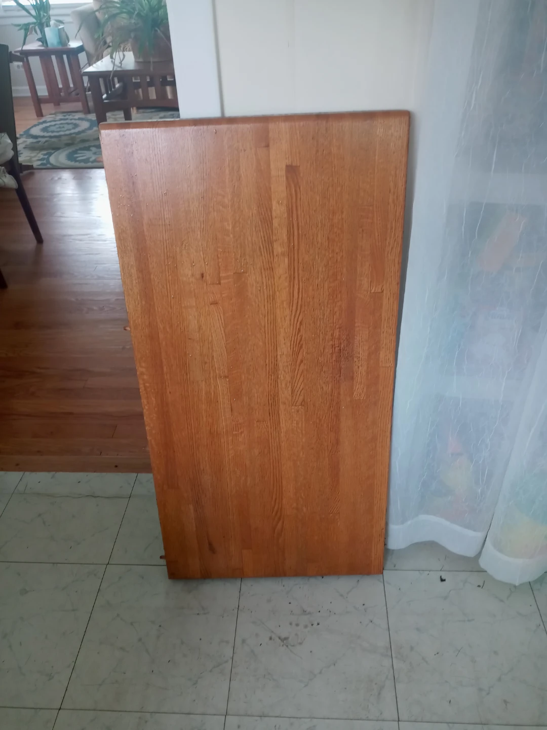 Round Drop Leaf Dining Table - Wood - photo 3