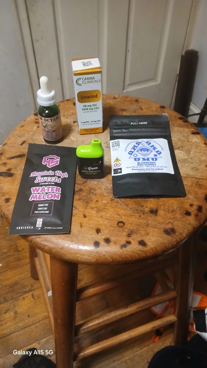 Assorted CBD and THC Edibles and Vape