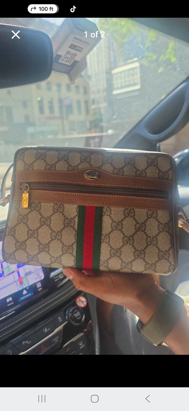 Vintage Gucci GG Canvas Shoulder Bag
