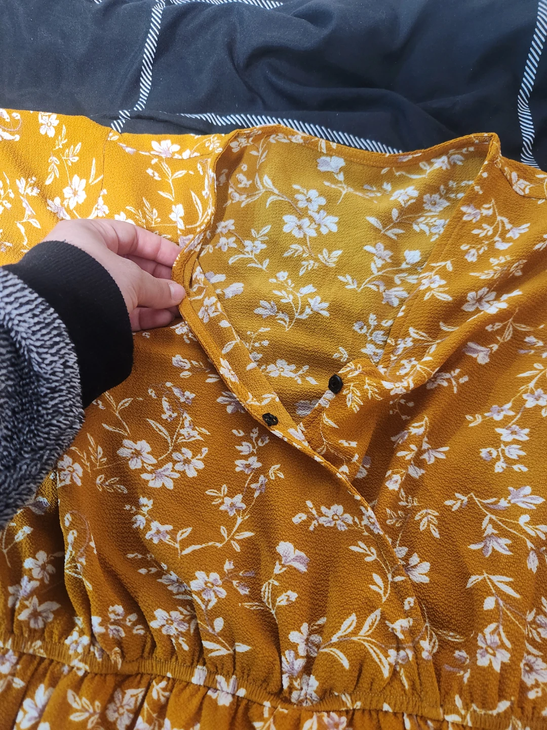 Yellow Floral Dress – Size Medium - photo 2