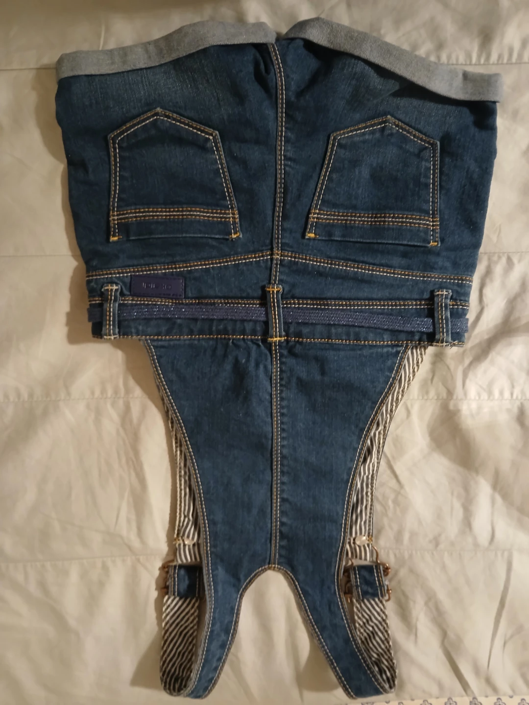 Okaidi Denim Overalls Shorts Size 5A/Y 110cm - photo 2