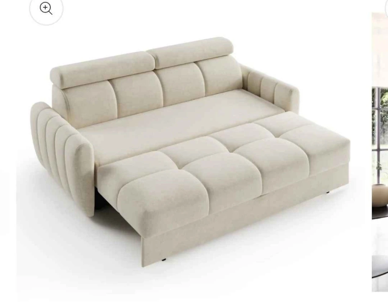 Beige Sofa Bed - photo 5