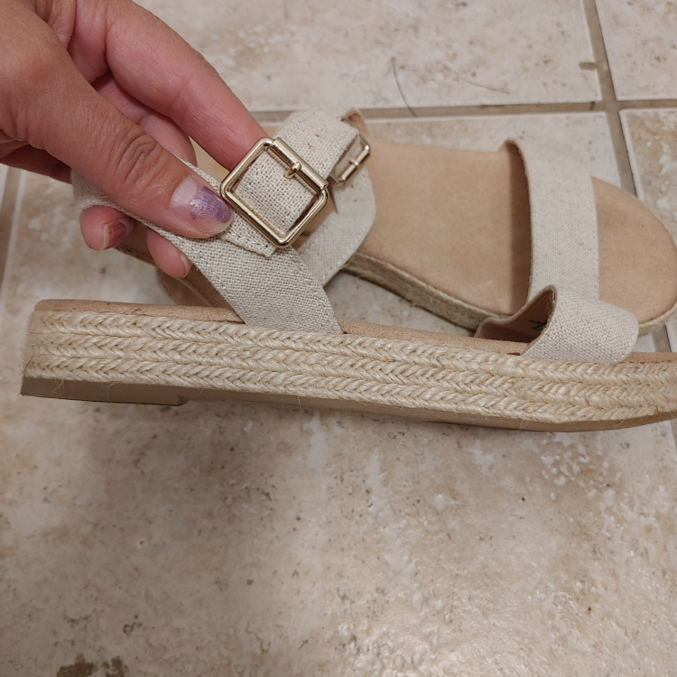 Old Navy Espadrille Wedge Sandals Cream Size 9 - photo 5