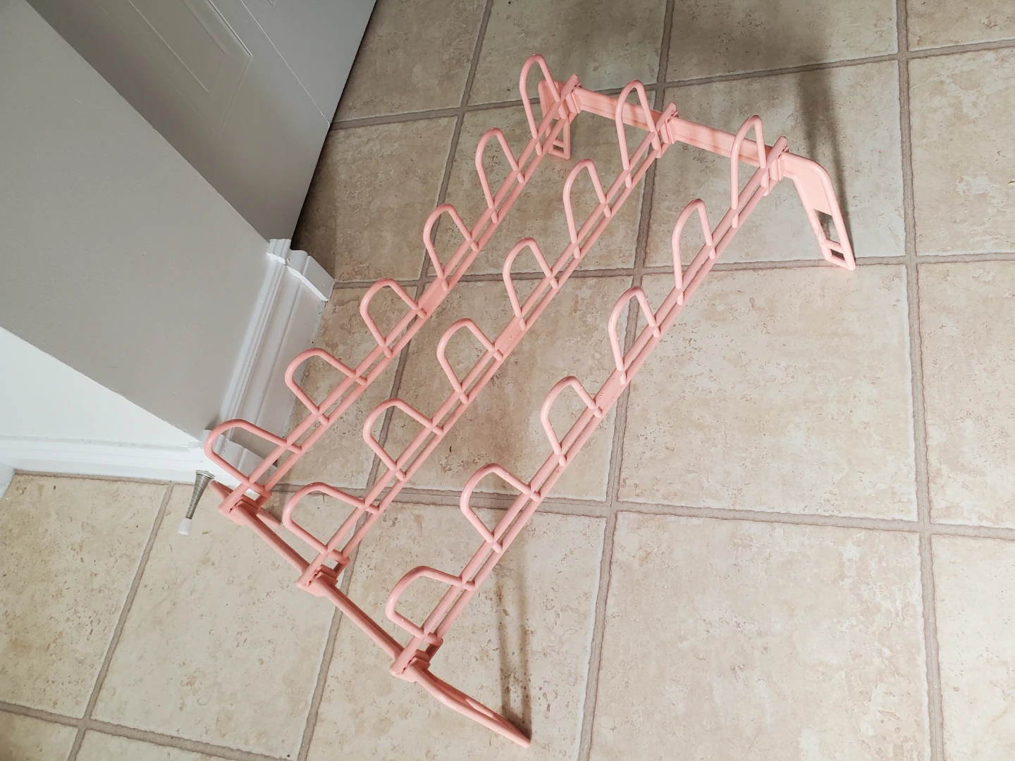 Pink Plastic Shoe Rack