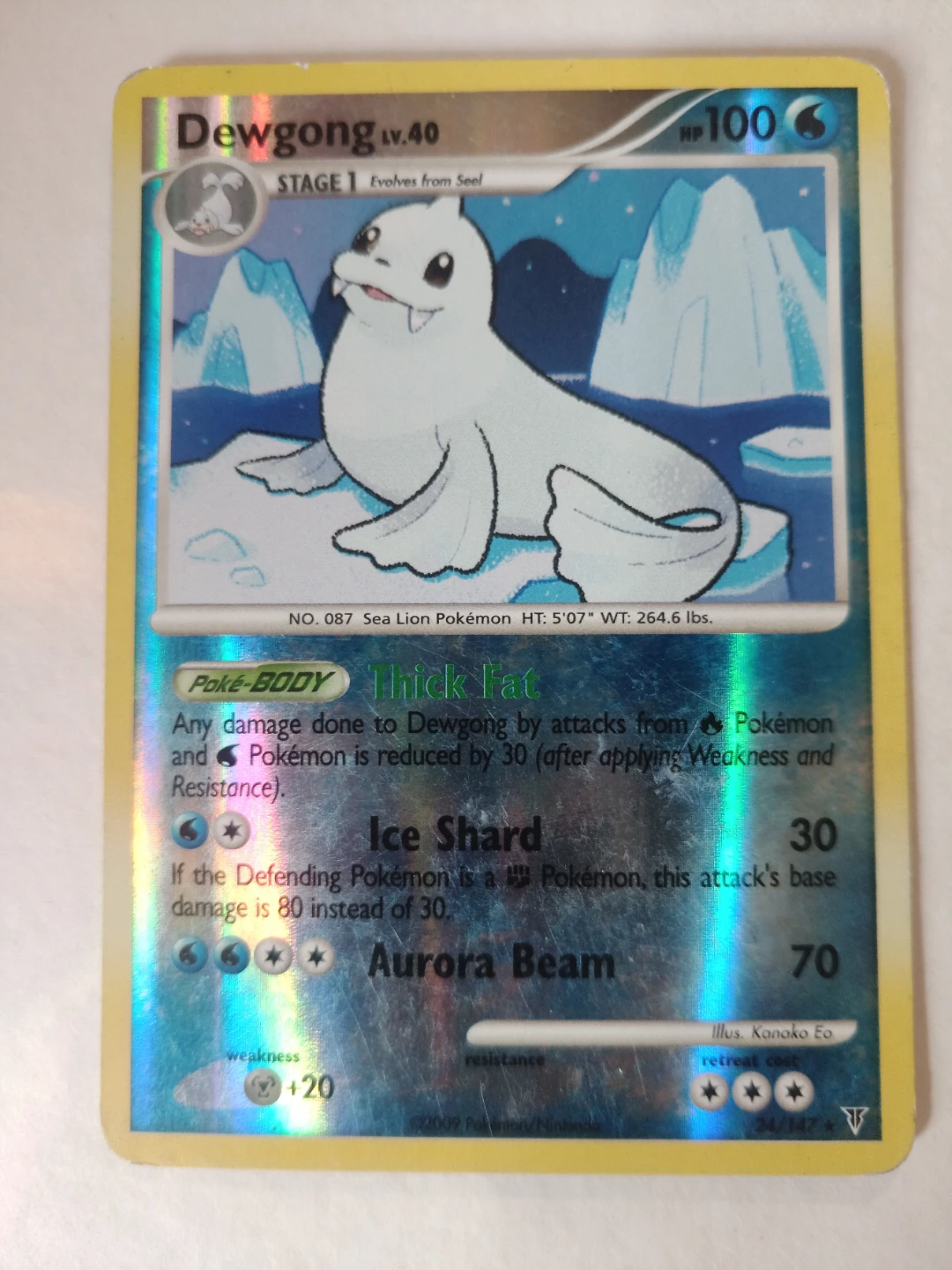 Pokemon Dewgong Lv.40 Trading Card
