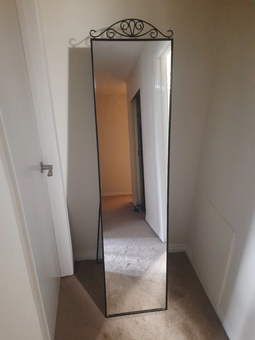 Ikea Full Length Mirror with Black Metal Frame - photo 4