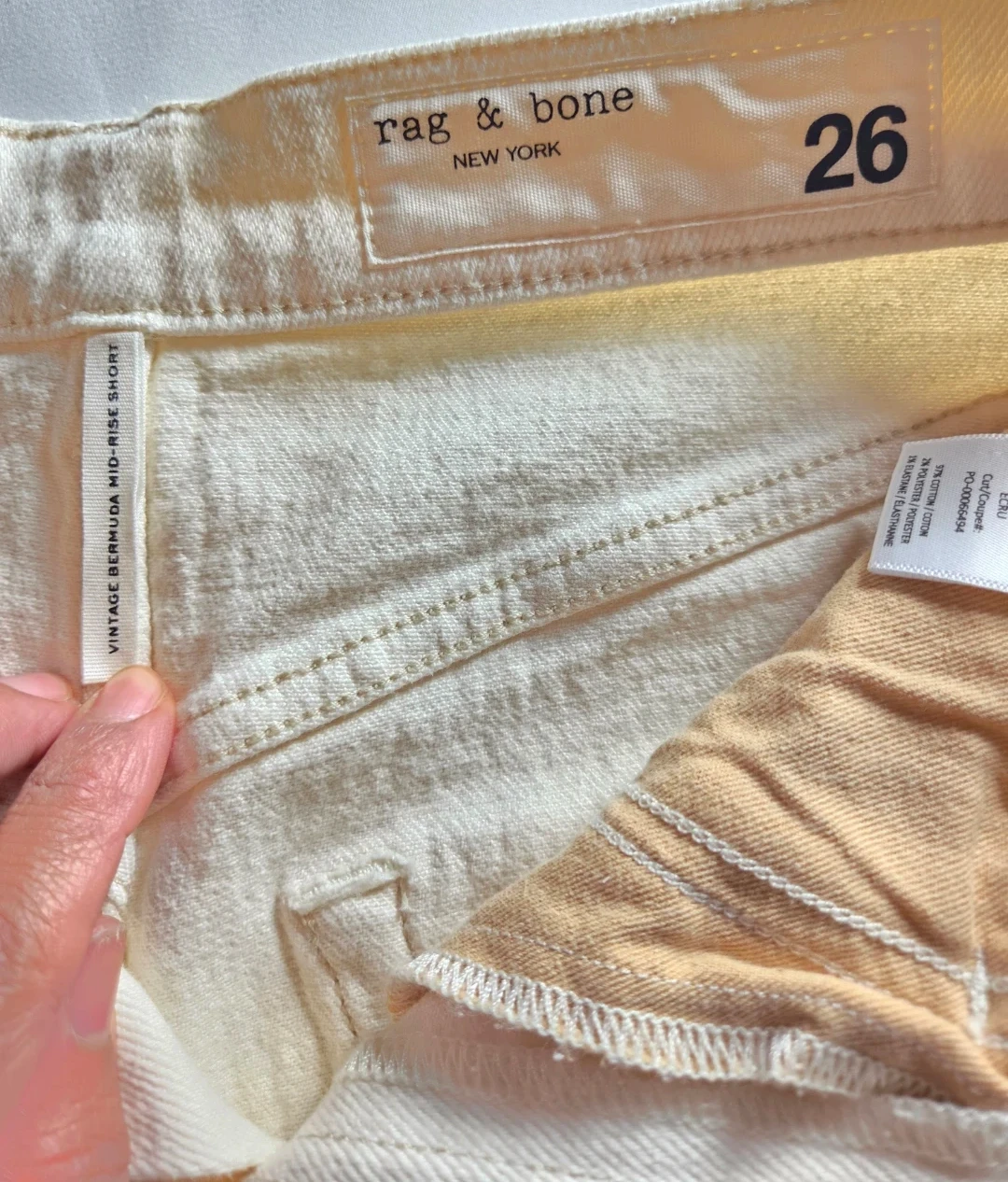Rag & Bone New York Vintage Bermuda Mid-Rise Shorts Size 26 - photo 5