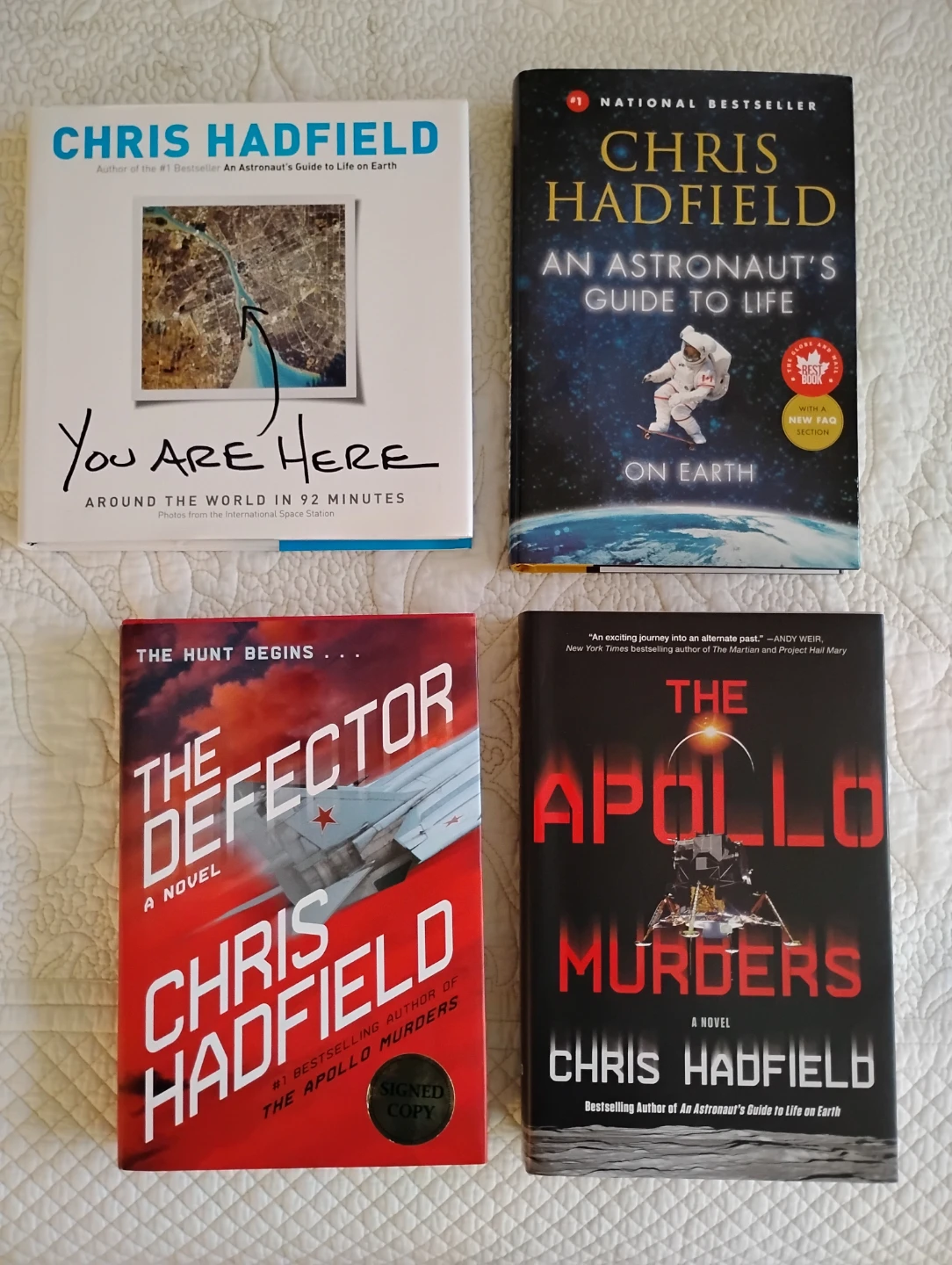 4x Chris Hadfield Books All Hardcover