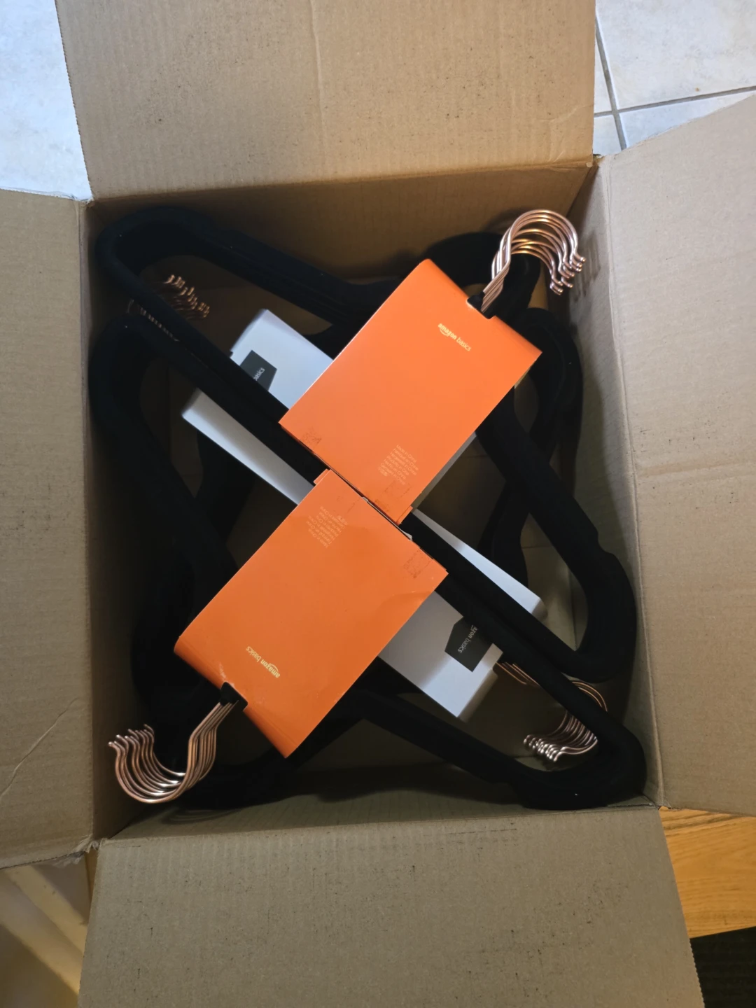 New Amazon Basics Black Velvet Hangers - 50 Pack