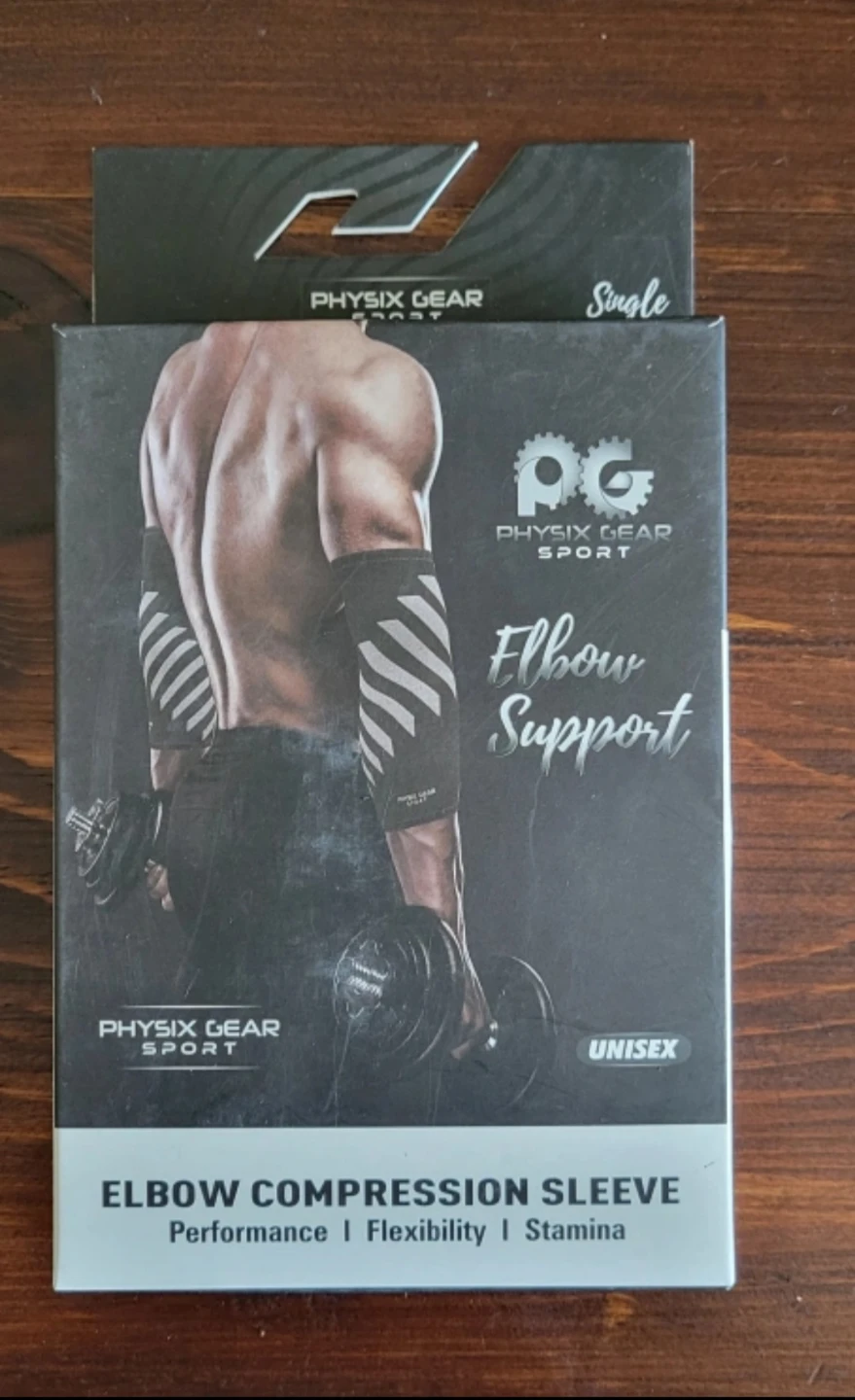 BNIB Physix Gear Sport Elbow Compression Sleeve - Grey, Size M