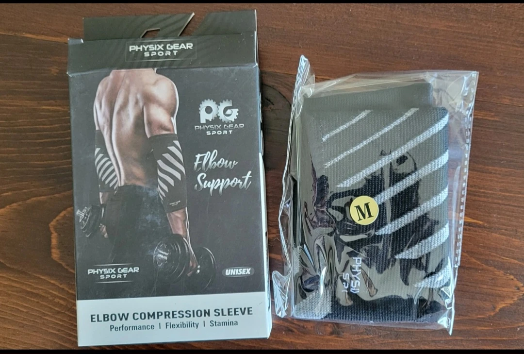 BNIB Physix Gear Sport Elbow Compression Sleeve - Grey, Size M - photo 5