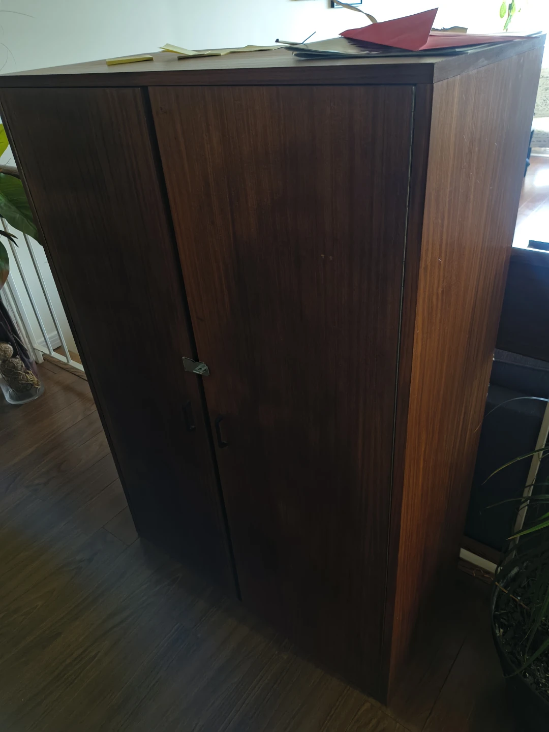 Vintage Wooden Cabinet with Shelves - photo 3