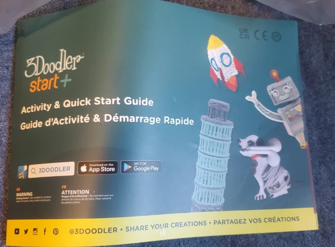 3Doodler Start+ 3D Pen with Filament and Guide