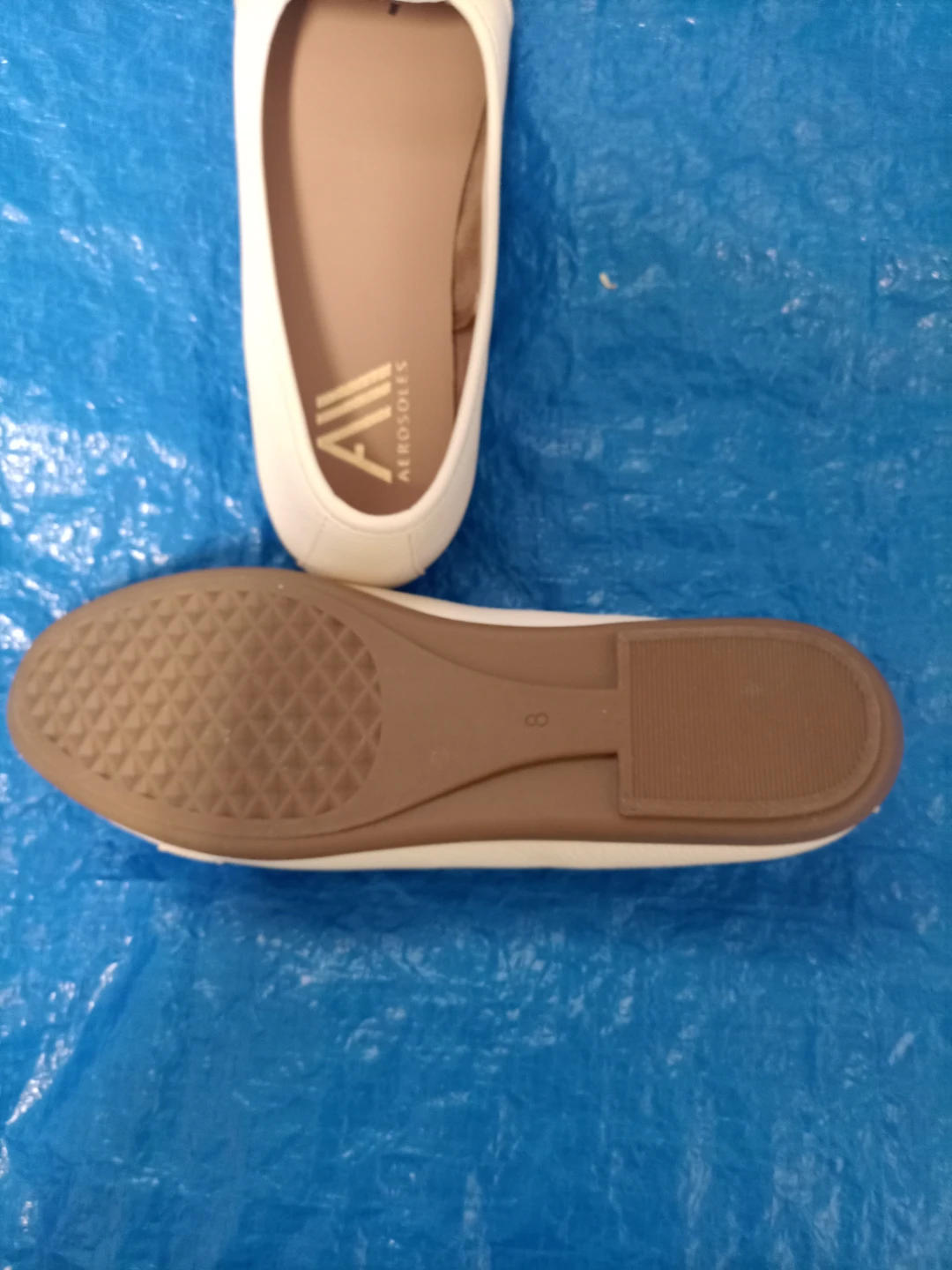 Aerosoles Women's White Ballet Flats Size 8 - photo 4