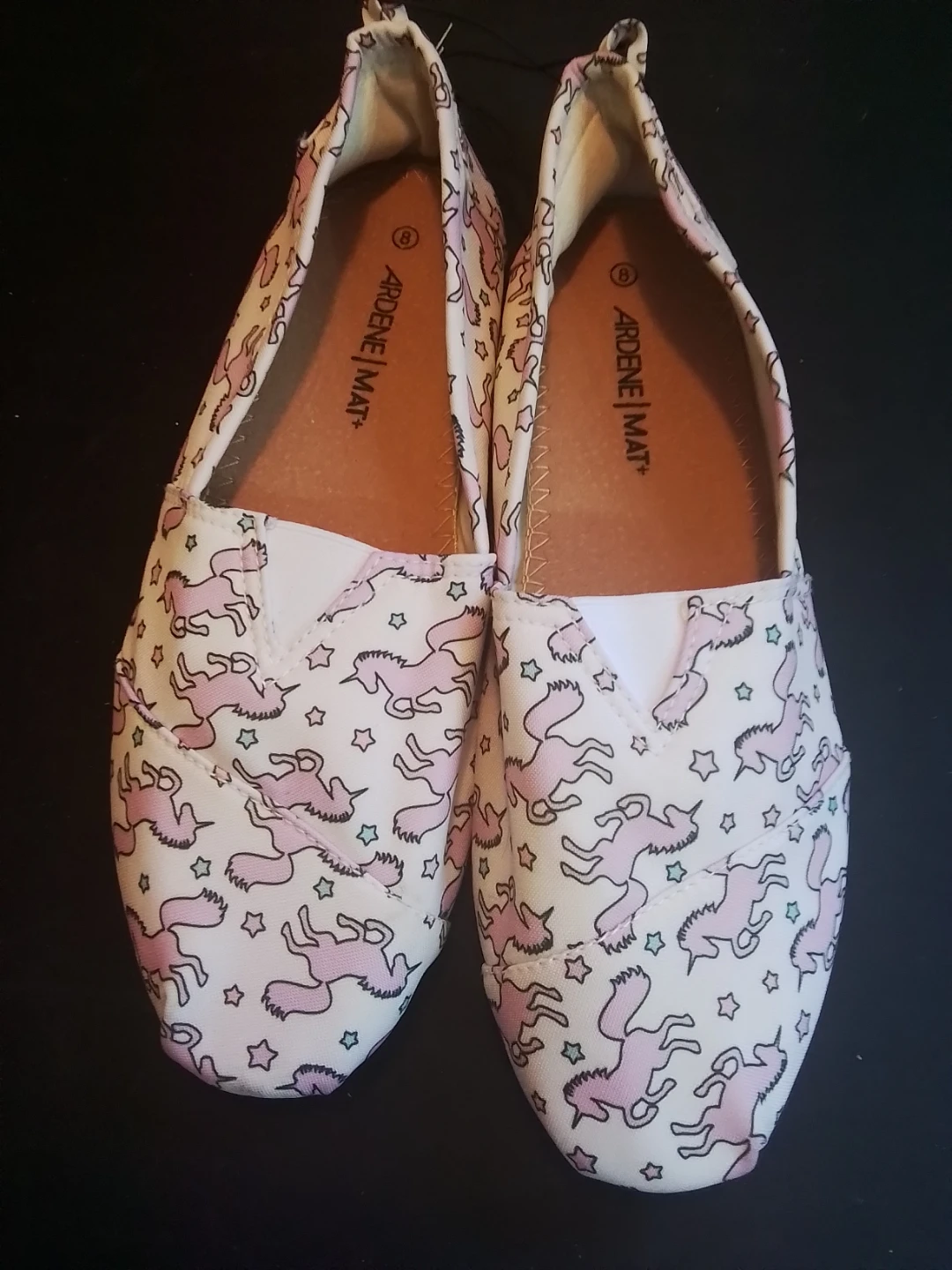 Ardene Unicorn Canvas Flats - Size 8 - photo 2