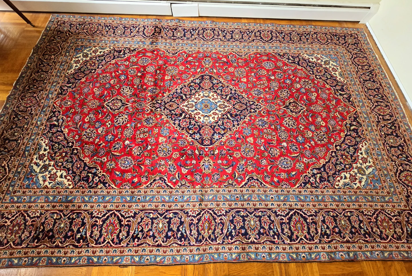 Kashan Hand Woven Persian Area Carpet Rug With Intricate Details - photo 2