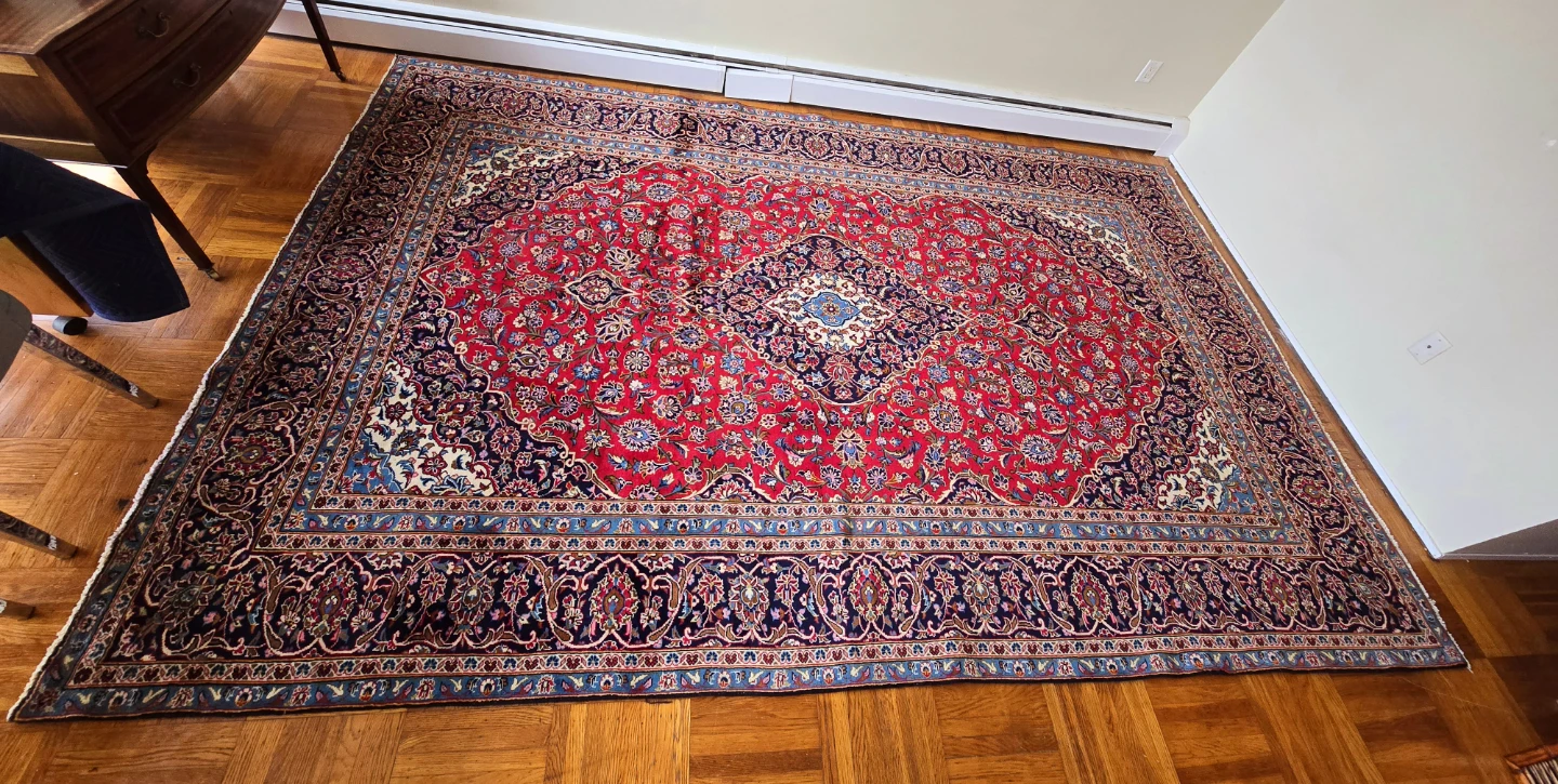 Kashan Hand Woven Persian Area Carpet Rug With Intricate Details - photo 4