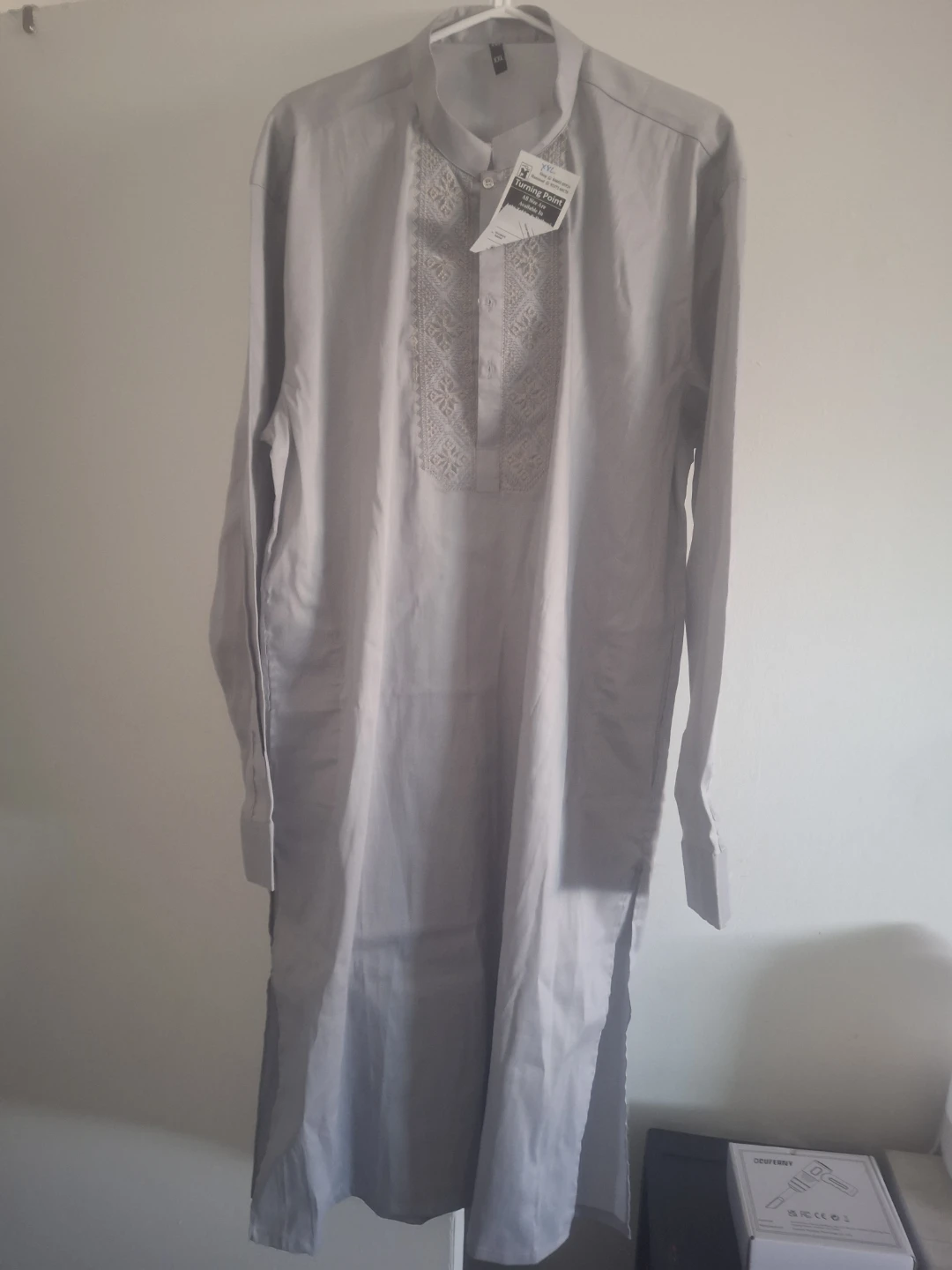 Turning Point Men's Grey Kurta and Pants Set - XXL