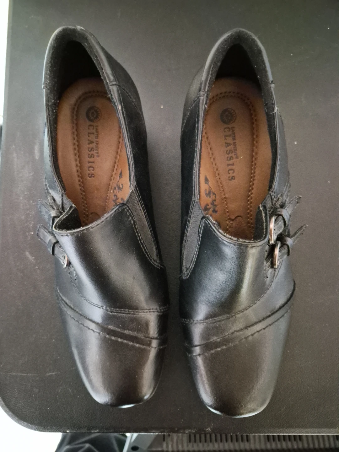 Earth Spirit Women’s Black Wedge Comfort Shoes Size 7 Like New - photo 3
