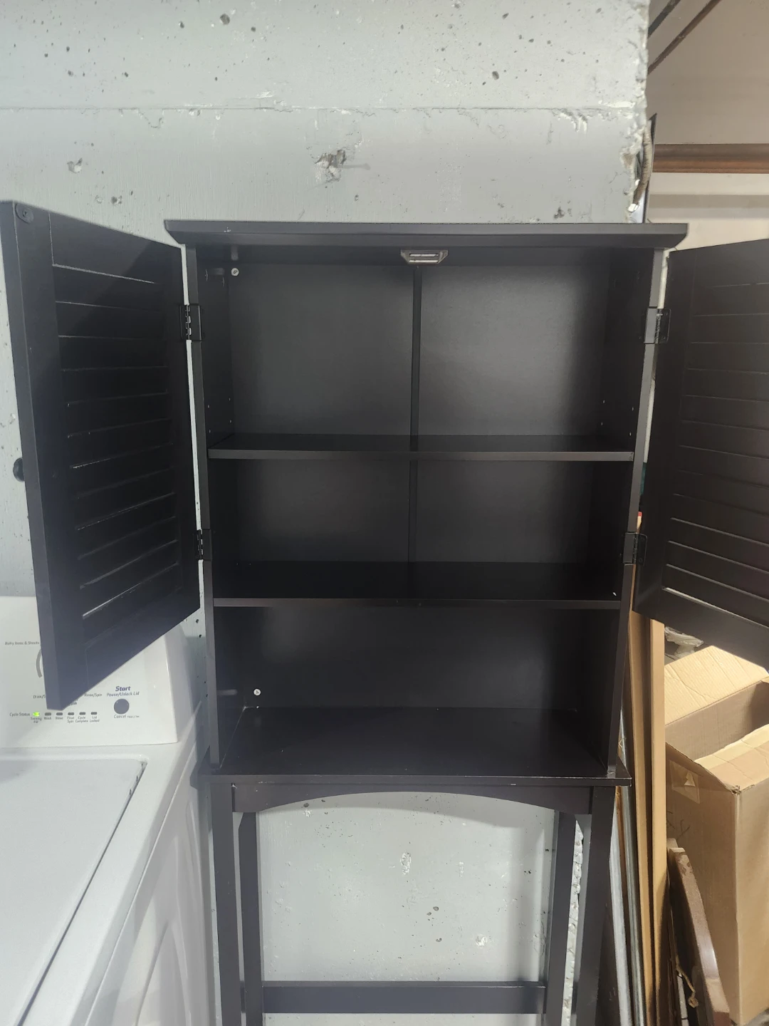 Dark Brown Over-the-Toilet Storage Cabinet - photo 2