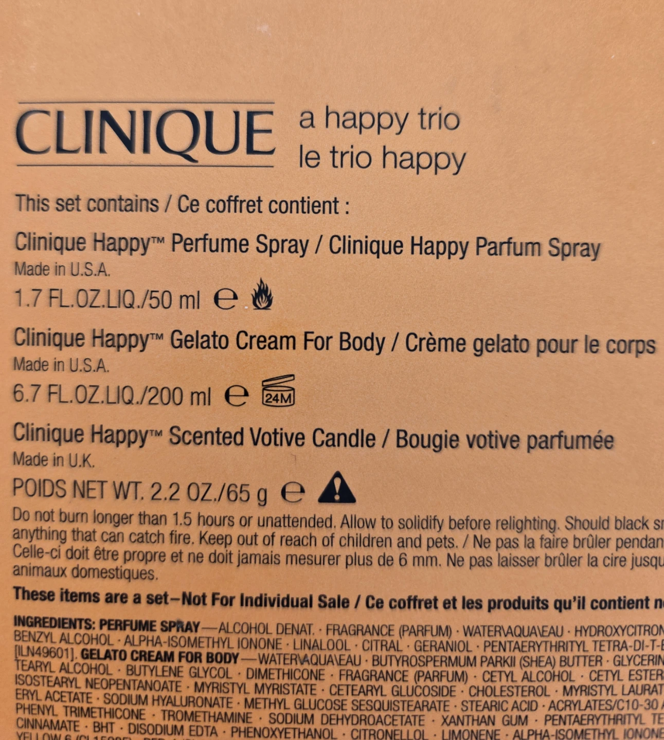 Clinique Happy Trio Set - Perfume, Gelato Cream, Votive Candle - photo 5