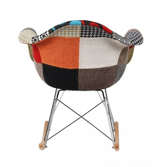 Patchwork Upholstered Rocking Chair - photo 3