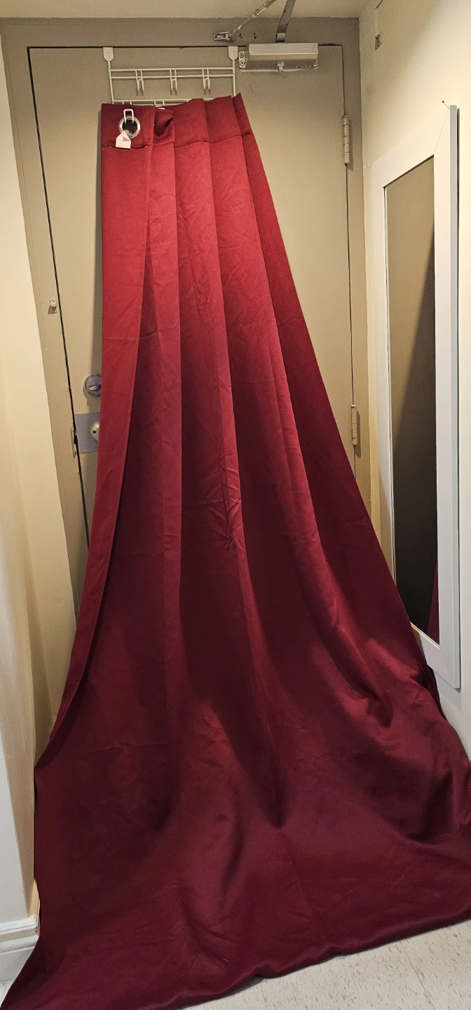 1 Red Curtain with Grommets