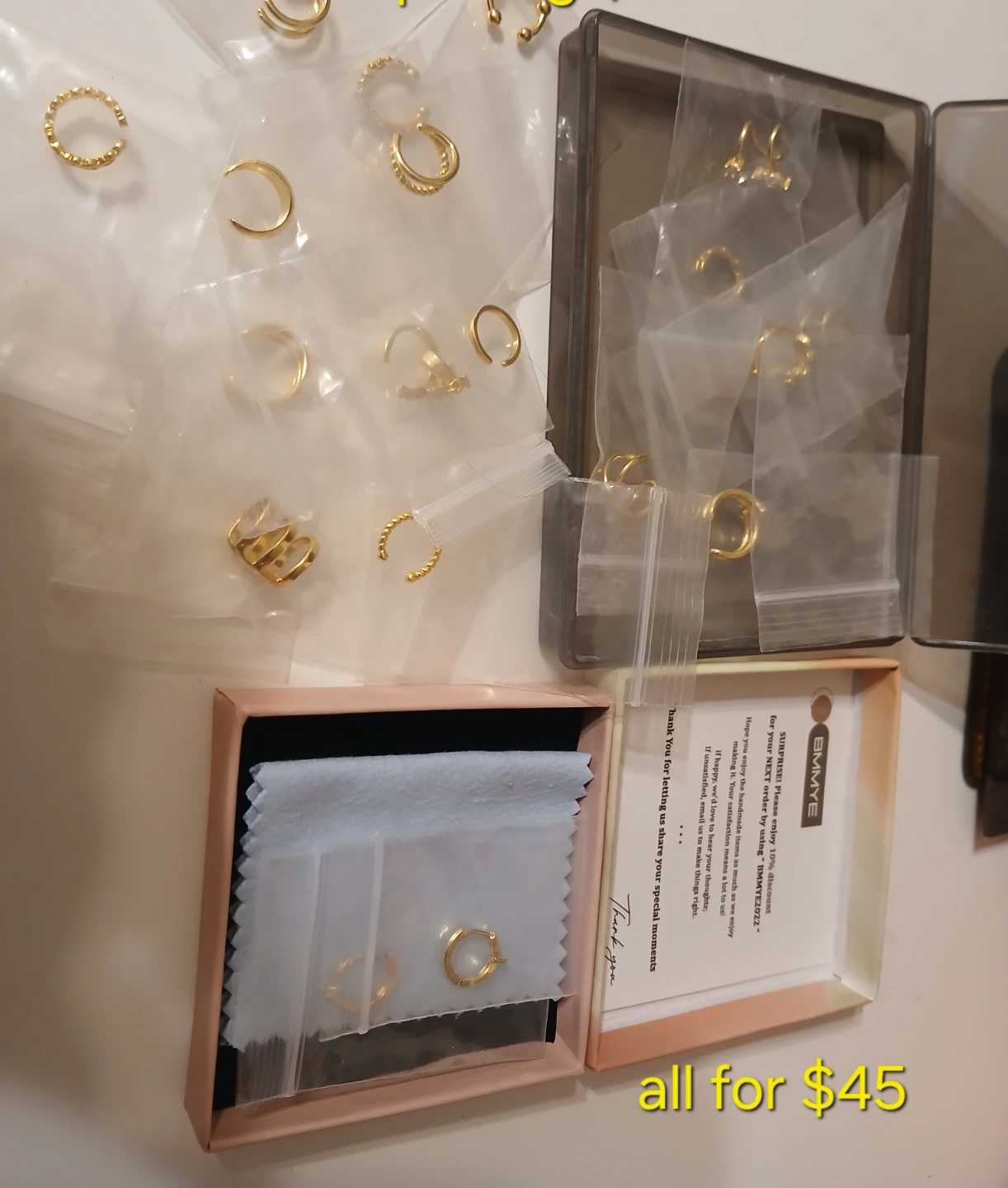 Assorted Gold-Tone Hoop Earrings